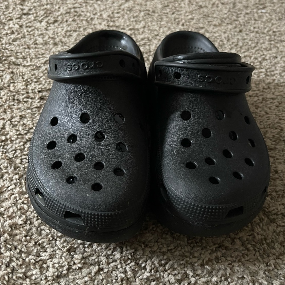 Kids black crocs